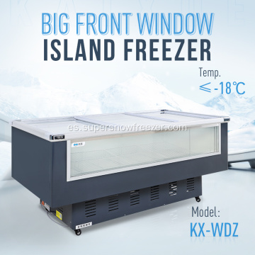 Refrigerador de visualización de ventana frontal para pescado fresco